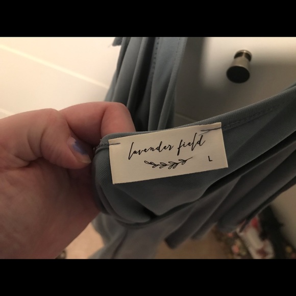 Blue Ruffled Tank Top - Picture 2 of 3